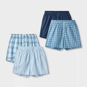 Men's Goodfellow Classic Woven Boxers Size XL 4 Pack 40-42 Waist patterns NEW